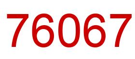 Número 76067 imagen rojo
