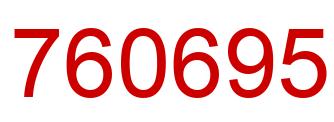 Number 760695 red image