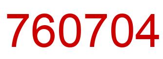 Número 760704 imagen rojo