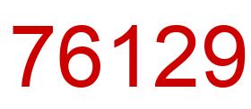 Number 76129 red image
