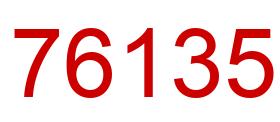 Number 76135 red image