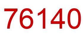 Number 76140 red image