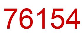 Number 76154 red image