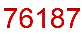 Number 76187 red image