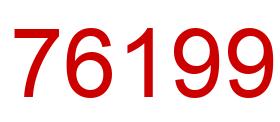Número 76199 imagen rojo