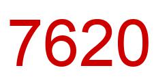 Number 7620 red image