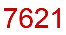 Number 7621 red image