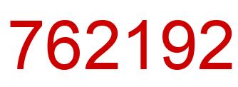 Number 762192 red image