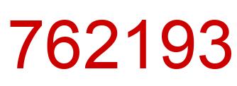 Number 762193 red image