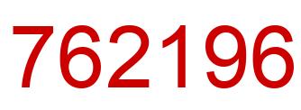 Number 762196 red image