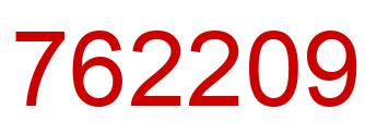 Number 762209 red image