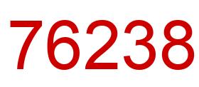 Número 76238 imagen rojo