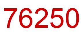 Number 76250 red image