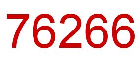 Number 76266 red image