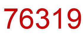 Number 76319 red image