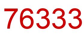 Number 76333 red image