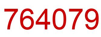 Number 764079 red image