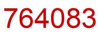 Number 764083 red image