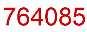 Number 764085 red image