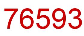 Number 76593 red image