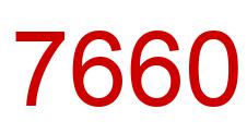 Number 7660 red image