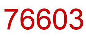 Number 76603 red image