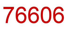 Number 76606 red image