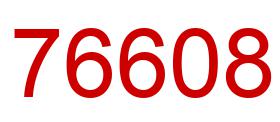 Number 76608 red image