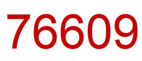 Number 76609 red image