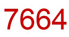Number 7664 red image