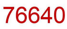 Number 76640 red image