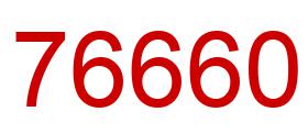 Number 76660 red image