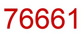 Number 76661 red image