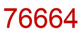 Number 76664 red image