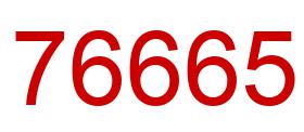 Number 76665 red image