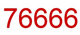 Number 76666 red image
