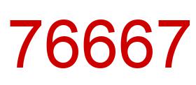 Number 76667 red image