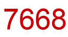 Number 7668 red image