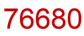 Number 76680 red image