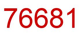 Number 76681 red image