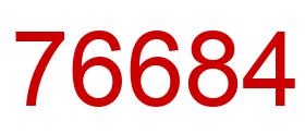 Number 76684 red image