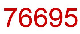 Number 76695 red image