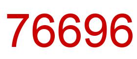 Number 76696 red image