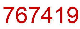 Number 767419 red image