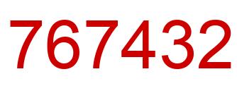 Number 767432 red image