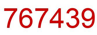 Number 767439 red image