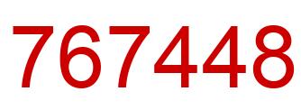 Number 767448 red image