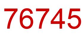 Número 76745 imagen rojo