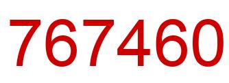 Número 767460 imagen rojo
