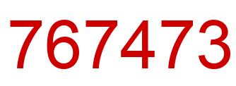 Number 767473 red image